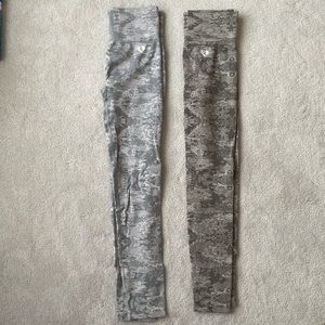 Womens Best Camo Seamless Leggings - Grey & Green (M)